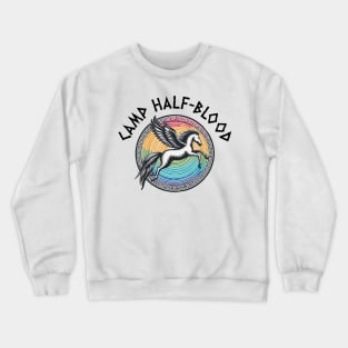 camp half blood rainbow color Crewneck Sweatshirt